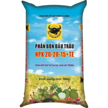 Phân npk 20+20+15+TE đầu trâu